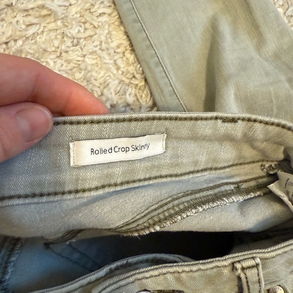 2/$30 Jessica Simpson Meadow Green Rolled Cropped Skinny Jeans Size 6 - Picture 9 of 10